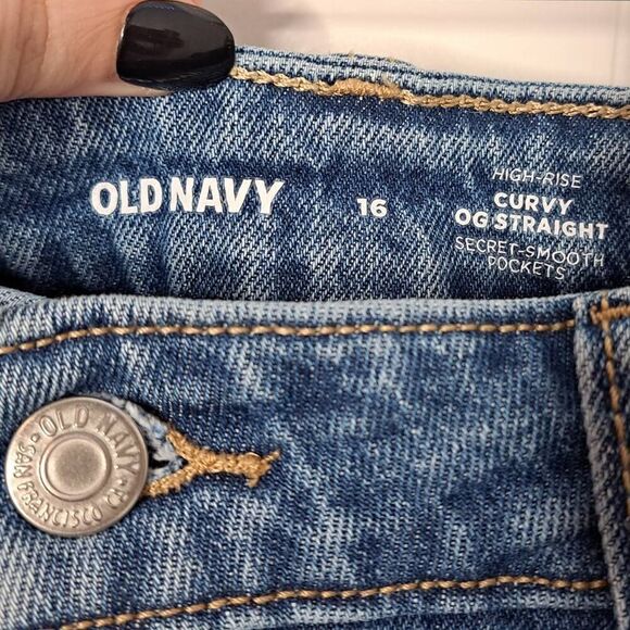 Old Navy Women's Plus Size Curvy OG High Waist Straight Ankle Jean Lilo Wash siz - Picture 5 of 7